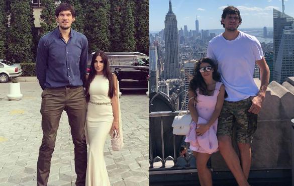 NBA巨兽娶美女娇妻，身高仅1米51站起来到腰，婚后生两个男孩(6)