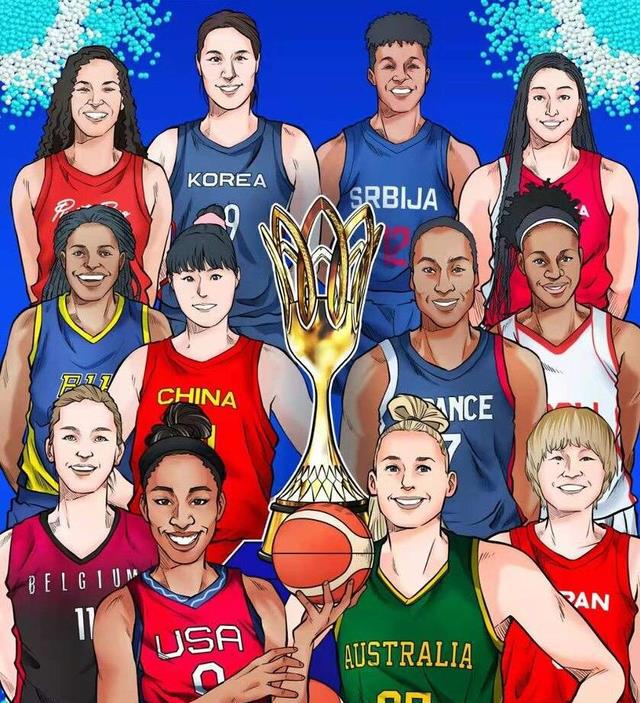 女篮世界杯所有128名球员，小宝和韩旭两个篮板第1，李梦得分第3(1)