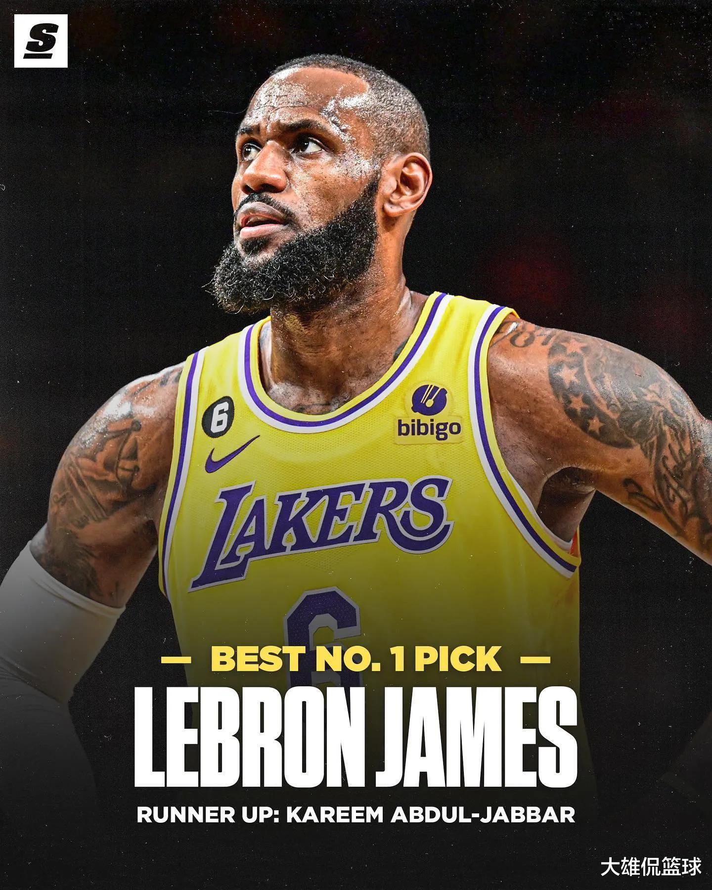 NBA历史上首轮第1到10顺位最强选秀：勒布朗詹姆斯成最强状元(1)