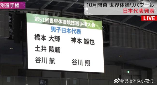 日本公布体操世锦赛参赛名单 谷川兄弟登上末班车(1)