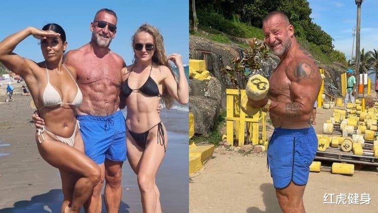60岁的多里安·耶茨，巴西海滩“秀肌肉”，雄风不减当年(1)