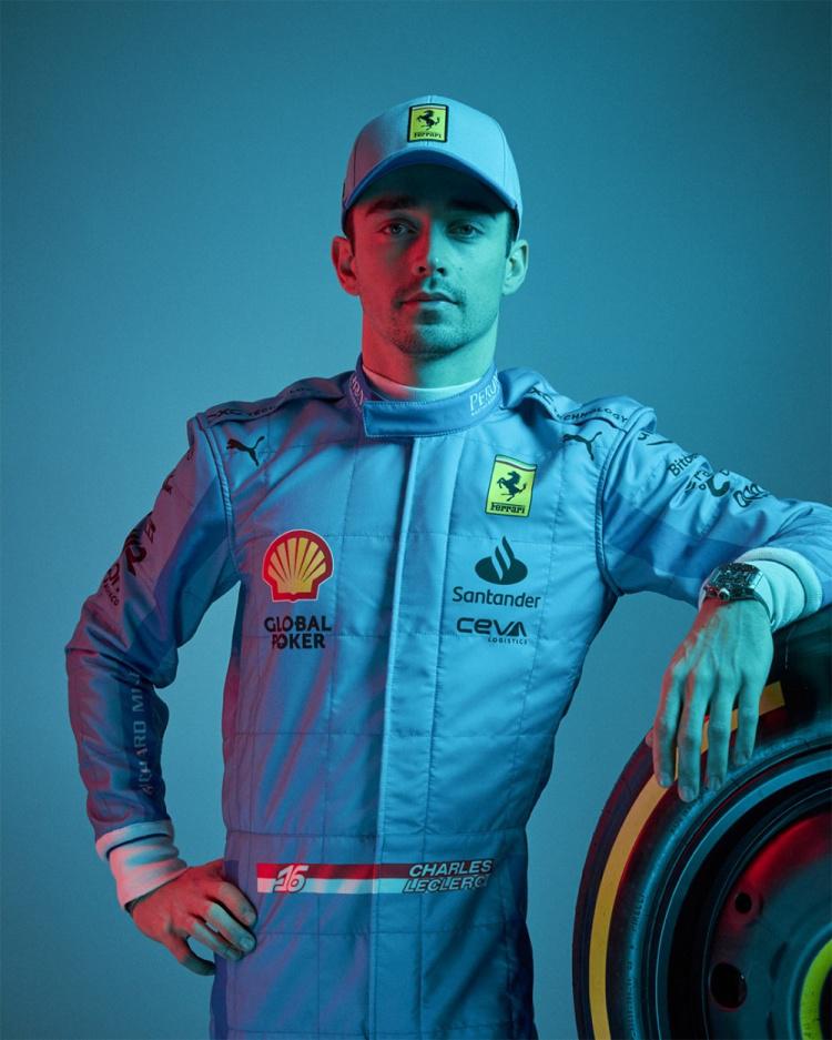 好看吗？法拉利发布迈阿密大奖赛蓝色版赛车服！(2)