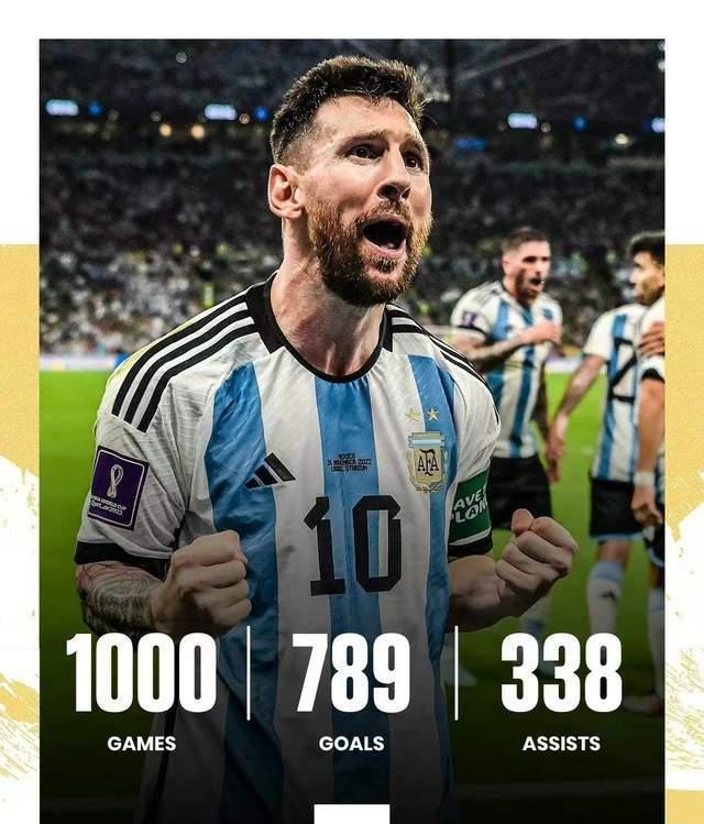 阿根廷队晋级八强，梅西第1000场球赛，黄健翔称是不可思议的纪录(2)