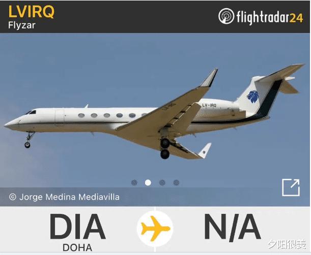 梅球王的私人飞机，一架湾流V，在多哈飞回阿根廷的路上(2)