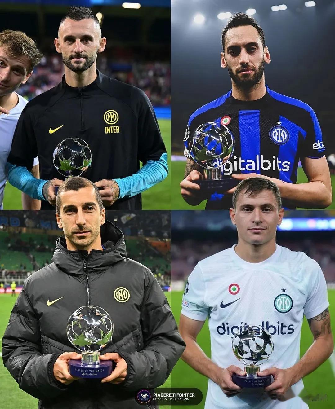 【得中场得天下】国际米兰中场4名球员，本赛季在欧冠赛场至少拿到一次单场最佳球员奖(1)