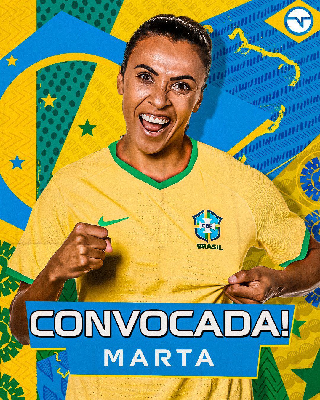 征战第六届！巴西女足公布世界杯大名单，37岁传奇球星玛塔入选[赞]巴西女足国家队(1)