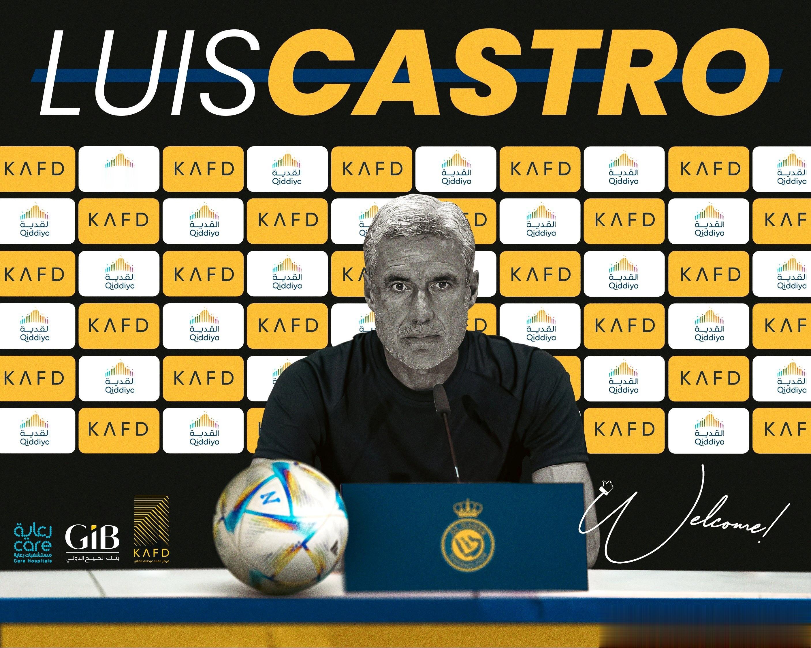 # 天下足球##世界杯# 利雅得胜利官方宣布，葡萄牙籍主帅路易斯-卡斯特罗出任球(1)