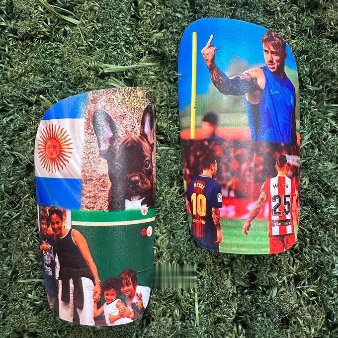 首次入选阿根廷队！马菲奥收到护腿板礼物，印有盯防梅西照片(2)