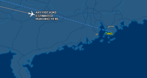 梅西航班已到中国境内！航迹图：梅西&迈阿密一小时内抵中国香港(1)